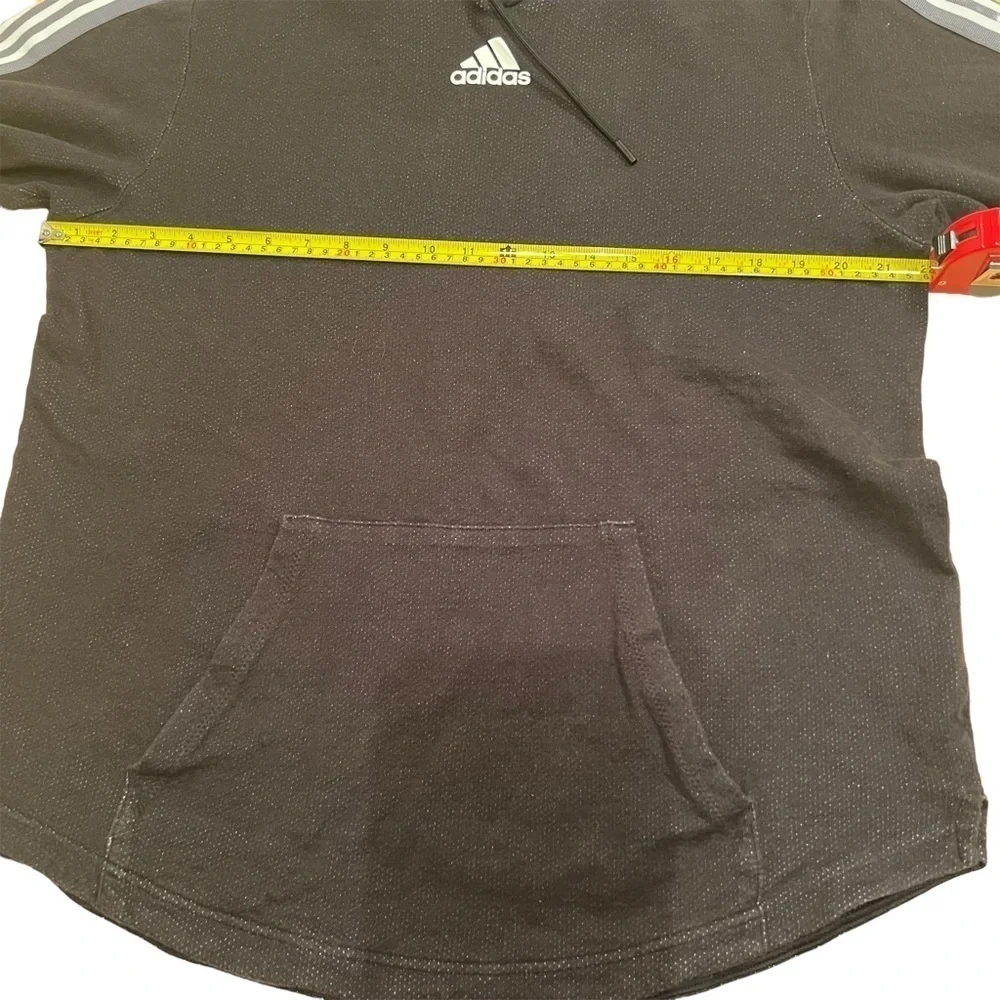 Adidas Pullover Sweatshirt Hoodie in Mottled Black